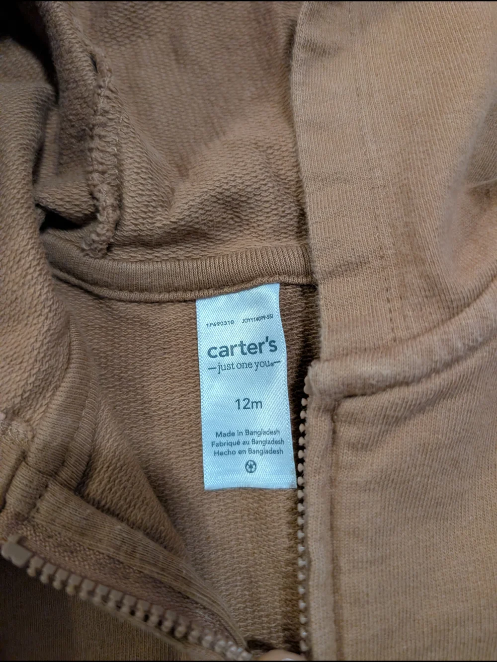 Carter's Brown Bear Hoodie Jacket with Ears